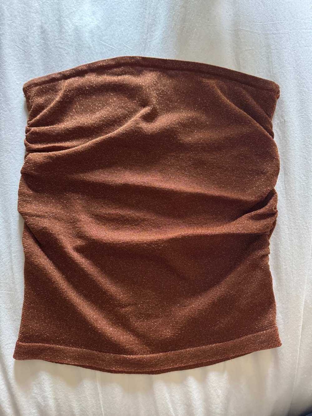 Orange Shimmery Tube Top